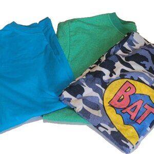 Boys T-Shirts Size 10/12 Batman Camo Blue Green Lot of 3